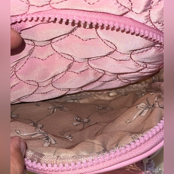 BETSEY JOHNSON XOALI Heart Quilted Sling Bag In Pink - Picture 12 of 16